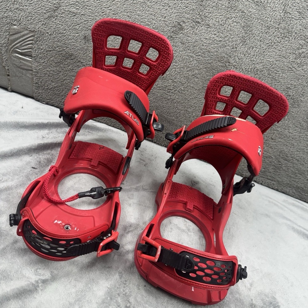 Union Atlas Men's Snowboard Bindings Red Size Medium Large As Is